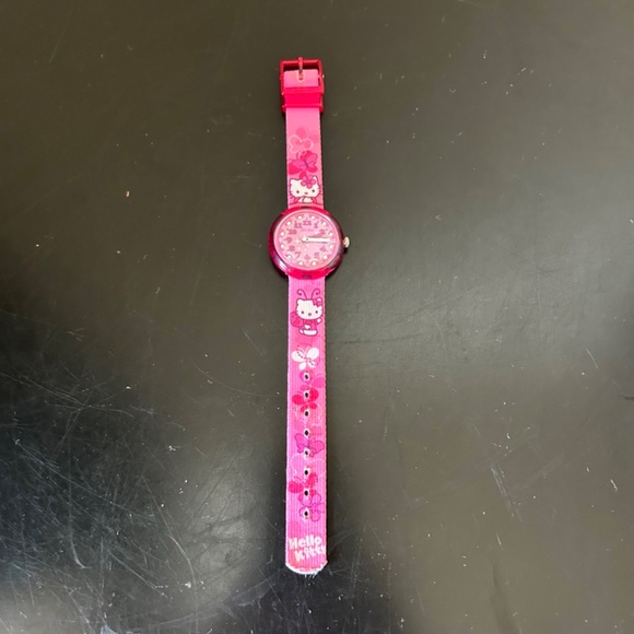 Hello Kitty Swatch Watch - Pink Butterfly- Flix Flax - - Picture 2 of 10